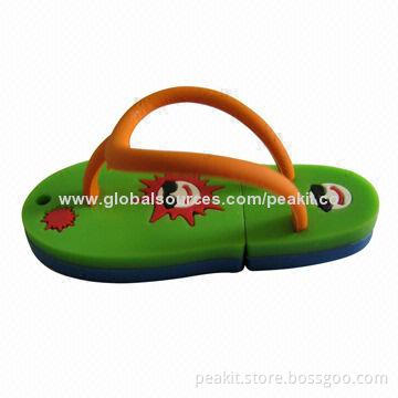 Slipper-shaped USB Flash Drives, RoHS Directive-compliant